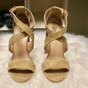 Steve Madden Caliopi Block Heels in Nude Suede!